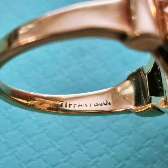 RARE Vintage Tiffany & Co. 18.5 Carats Emeral Cut Citrine 14k Gold Cocktail Ring - Picture 12 of 16